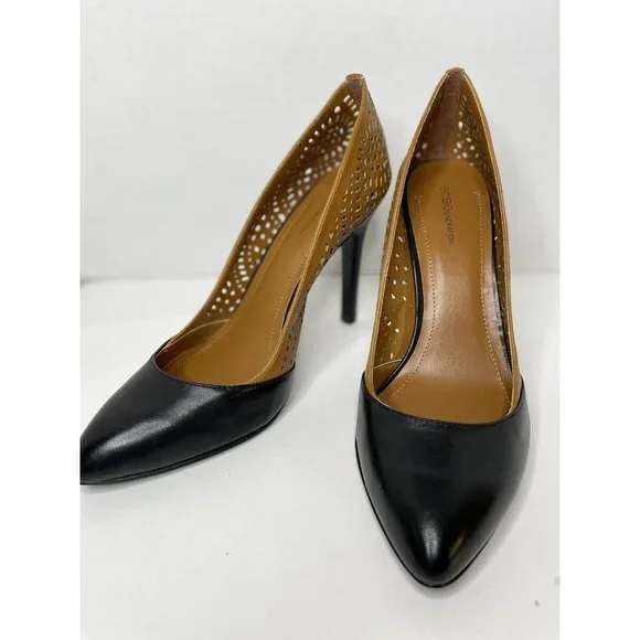 NEW BCBGeneration Tan Leather Cut-out Heels, Women's 9.5 - Picture 2 of 11